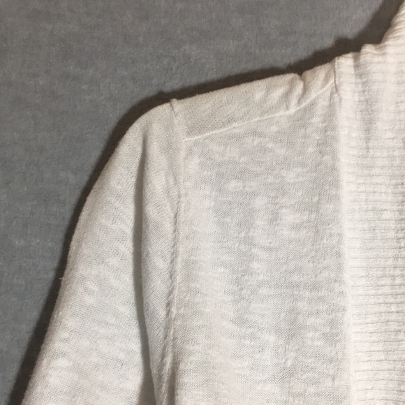 EILEEN FISHER Linen Cotton Knit Blend Open Front Long Line Springtime Cardigan - Picture 6 of 16
